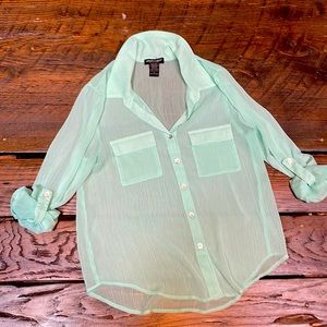 Mint colored sheet top